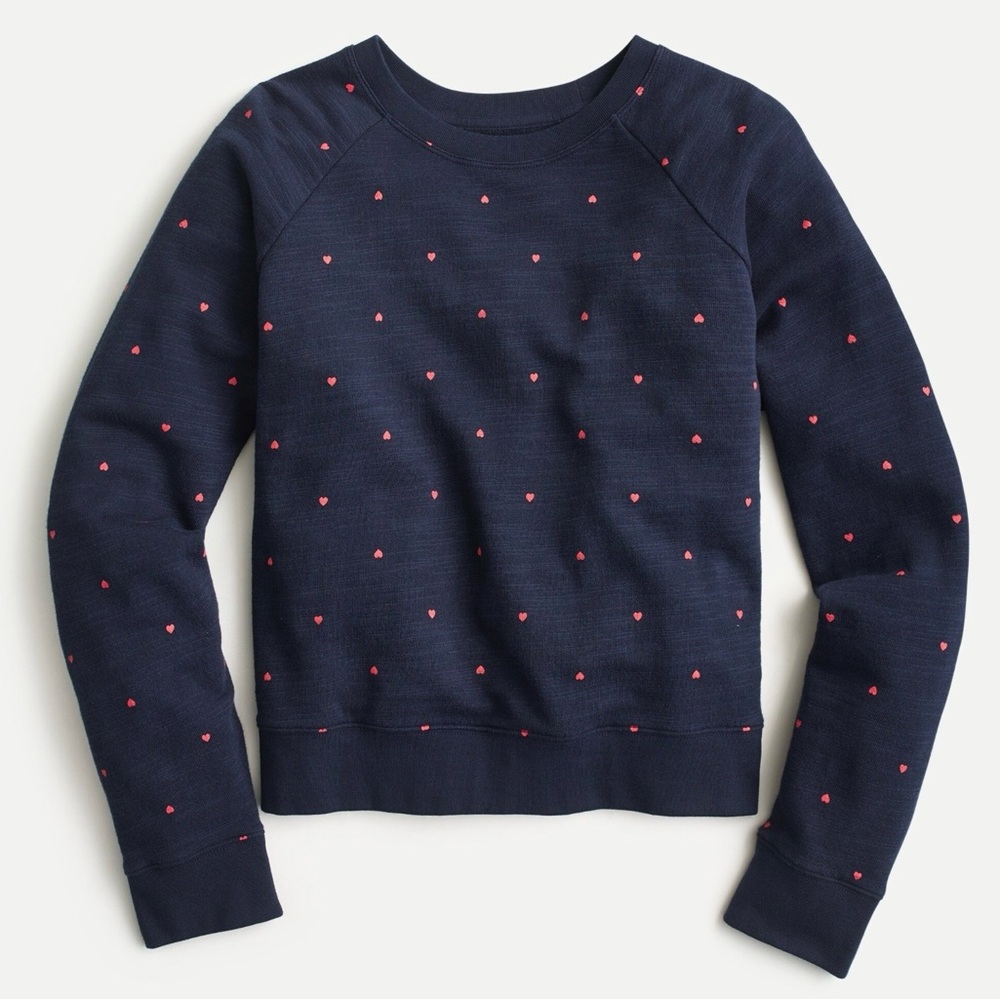 J. Crew Navy Sweatshirt with Red Accents